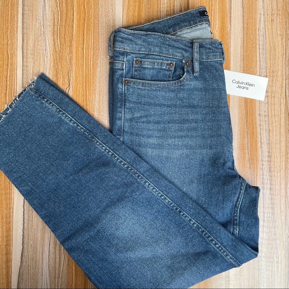 Calvin Klein High Rise Straight Jeans - Picture 4 of 7